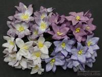 Набор лилий, микс цветов (сиреневый и фиолетовый оттенки), 30мм, 40 шт. - ScrapUA.com