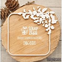 Чипборд ScrapBox - Новогодняя рамка с остролистом Hh-033