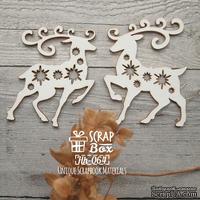 Чипборд ScrapBox - Олени со звездочками Hh-064 - ScrapUA.com