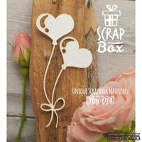 Чипборд ScrapBox - Воздушные шарики сердечки - ScrapUA.com