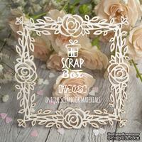 Чипборд ScrapBox - Рамка квадратная Розы