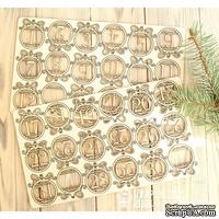 Чипборд ScrapBox - Набор чисел для рождественского календаря (advent calendar) Os-Hi-325