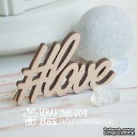 Деревянные фишки ScrapBox - Надпись #Love Wfi-004