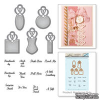 Ножи + штампы от Spellbinders - Paper Grace Vintage Elegance Becca Feeken Graceful Tiny Tag Stamp And Die Set - ScrapUA.com