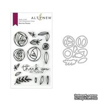 Штампы + Ножи для вырубки от Altenew - Rennie Roses Stamp & Die Bundle, 15 штампов + 14 ножей