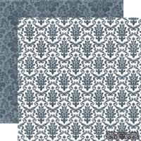 Лист скрапбумаги от Echo Park - Graphite Damask, 30х30 см - ScrapUA.com