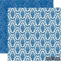 Лист скрапбумаги от Echo Park - Sapphire Damask, 30х30 см - ScrapUA.com