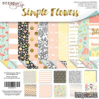 Набор двусторонней бумаги от Scrapmir - Simple Flowers, 30х30 см,10 шт - ScrapUA.com