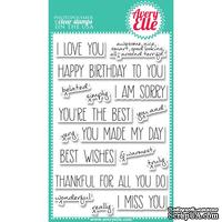 Акриловый штамп Avery Elle - Handwritten Notes Clear Stamps