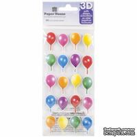 Наклейки от Paper House - Puffy Stickers - Birthday Balloons, 7,6x16,5 см, 20 шт - ScrapUA.com