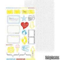 Лист двусторонней скрапбумаги Studio75 - The Sunshine love Papier 11-12, 17х30 см