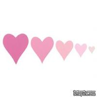 Лезвия от Sizzix - Framelits Die Set 5PK - Hearts №2, 5 шт.