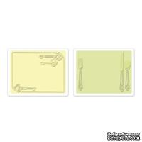 Набор папок для тиснения от Sizzix - Textured Impressions Embossing Folders 2PK - Place Setting & Keys Set