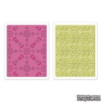 Набор папок для тиснения Sizzix - Textured Impressions Embossing Folders 2PK - Kaleidoscope Blooms Set, 2 шт. - ScrapUA.com