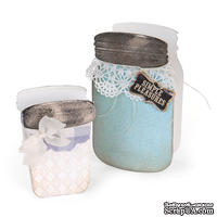 Ножи от Sizzix - ScoreBoards XL Die - Canning Jars, 3-D - Банки консервные, 3-D