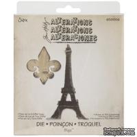 Лезвия Sizzix Bigz Die - Fleur de Lis & Eiffel Tower, 2 шт.