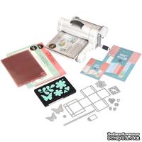 Машинка для вирубки і тиснення Sizzix Big Shot PLUS Machine White & Gray, біло-сіра (з платформою і пластинами), стартовий набір