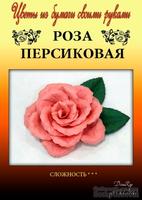 Набор тутовой бумаги для создания цветов - роза персиковая