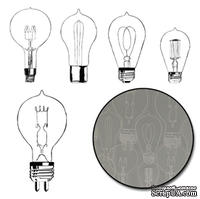 Набор высечек от Maya Road -  Eureka Light Bulb Transparencies - White - ScrapUA.com