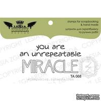 Акриловый штамп Lesia Zgharda TA068 You are unrepeatable miracle, размер 5x2,3 см