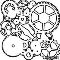 Маска The Crafter's Workshop - Mini Template Gears, 15х15 см