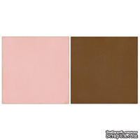 Лист двусторонней бумаги от Echo Park - Brown/Lt Pink, This &amp; That Graceful, 30x30 см - ScrapUA.com