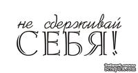 Акриловый штамп TRU068 Не сдерживай себя, размер 4,8 * 1,9 см - ScrapUA.com