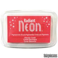 Чернила Tsukineko Radiant Neon Ink Pad - Electric Coral