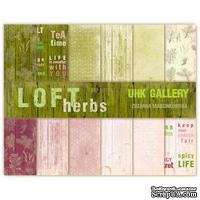 Набор двусторонней скрапбумаги UHK Gallery - LOFT Herbs, 30,5х30,5 см, 6 листов - ScrapUA.com