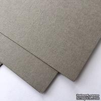 Дизайнерский картон с фактурой льна Sirio tela pietra, 30х30 см,  серый, 290 г/м2, 1 шт
