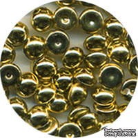 Капли металлик The Robin&#039;s Nest Dew Drops - Metallic Gold Bright, 6 мм, 50 шт, цвет яркое золото - ScrapUA.com