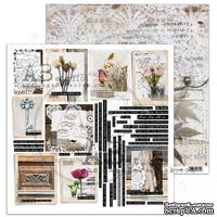 Лист скрапбумаги от ABstudio - Scrapbooking paper "Rustical journey" sheet 6- Fell it - 30х30см