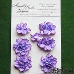 Азалия, бумажные цветы ручной работы, 7 штук, цвет фиолетовый с тонировкой - ScrapUA.com