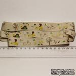 Лента от Thailand - Lovely Girl Dog Ducks Print Linen Ribbon Label String, 1 метр - ScrapUA.com