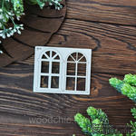 Чипборд Окно 1 3д от WOODchic, 7 см - ScrapUA.com