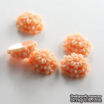 Кабошон &quot;Цветок&quot;, цвет Tangerine Pink, размер 14 мм, 1 шт. - ScrapUA.com
