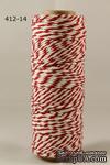Хлопковый шнур от Baker&#039;s Twine - Red, 2 мм, цвет красный/белый, 1 м - ScrapUA.com