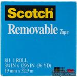 Скотч многоразового использования - Scotch ® Removable Tape .75&quot;, 19мм х 32,9 метров - ScrapUA.com