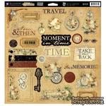 Лист наклеек из чипборда Prima - Time Traveler&#039;s Memories - Chipboard Pieces - ScrapUA.com