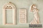 Набор гипсовых украшений от Prima - Shabby Chic Resin Treasures Parlor, 3 шт. - ScrapUA.com