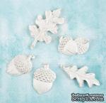 Набор украшений от Prima Marketing - Shabby Chic Treasures Resin Embellishments -  Fall, 5 шт - ScrapUA.com