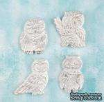 Набор украшений от Prima Marketing - Shabby Chic Treasures Resin Embellishments - Owls, Совы, 4 шт - ScrapUA.com