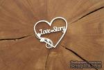 Чипборд от WOODchic - &quot;Love Story в сердце&quot;, 7х6 см - ScrapUA.com