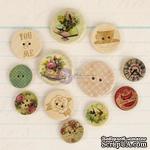 ЦЕНА СНИЖЕНА! Деревянные пуговицы Prima - Delight Wood Buttons - ScrapUA.com