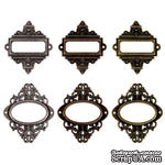 Набор металлических рамочек Tim Holtz - Ideaology - Ornate Plates - ScrapUA.com