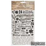 Натирки Tim Holtz - Ideaology - Remnant Rubs - Christmastime, 2 листа - ScrapUA.com