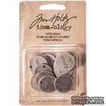 Набор металлических украшений Tim Holtz - Idea-Ology Metal Typed Tokens, 24 штуки, слова - ScrapUA.com