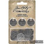 Набор металлических украшений Tim Holtz - Idea-Ology Metal Typed Tokens, 18 штук, фразы - ScrapUA.com