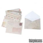 Винтажные конвертики - Paper Vintage Gift Greeting Card Envelopes Pattern, размер 9.5см x 7.2см, 12шт. - ScrapUA.com