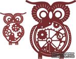 Нож для вырубки от Cheery Lynn Designs - Owls with Gears (Set of 2) (Steampunk Series) - ScrapUA.com